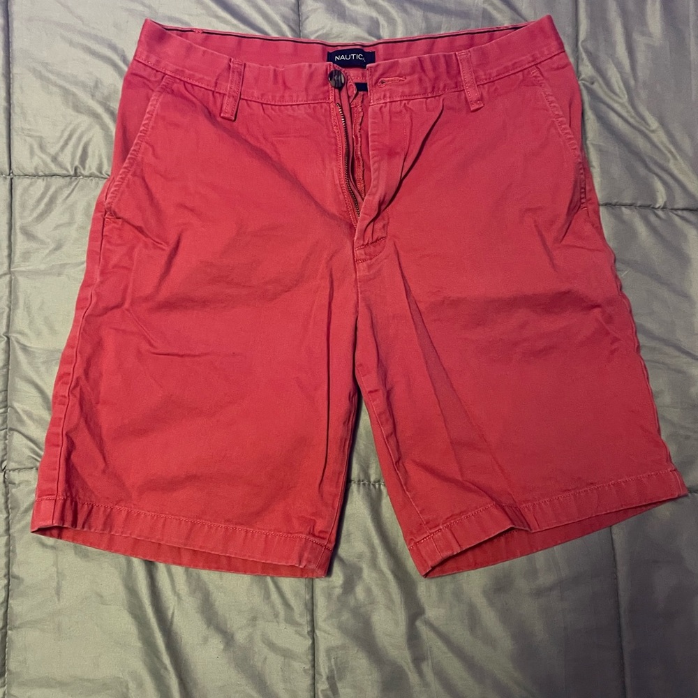 Mens Khaki Shorts • Nautica • 32 Waist • Salmon